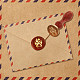 Cabeza de sello de lacre de latón chapado en oro AJEW-WH0208-949-3