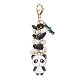 Décorations de pendentif en émail en alliage de panda HJEW-JM01275-04-1