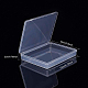 Benecreat 8パック長方形の透明なプラスチックビーズの保管容器、アイテム用の跳ね上げ式の蓋付き  丸薬  ハーブ  小さなビーズ  宝石のパーツ（12cmx10cmx2cm） CON-BC0004-63-2