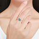 Thai 925 стерлинговый серебристый эмаль палец кольца RJEW-FF0009-04AS-17mm-4