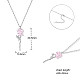 Shegrace rose rhodié 925 colliers pendentif en argent sterling JN994A-2
