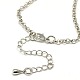 Pregnant Women's Long Rolo Chain Brass Heart Cage Pendant Necklaces NJEW-L110-02-2