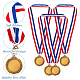 Gomakerer 4 medalla de premio en blanco AJEW-FG0003-04-4