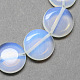 Flache runde Opalit Opal Steinperlen Stränge X-G-S110-12mm-25-1