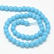Imitation Jade Glass Round Beads Strands EGLA-F037-6mm-E01-3