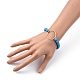 Bracelets ronds en perles extensibles synthétiques turquoise (teints) BJEW-JB05408-04-4