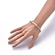 Faceted Glass Beaded Stretch Bracelets BJEW-JB05486-03-3