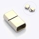 Rectangle 304 Stainless Steel Matte Magnetic Necklace Clasps STAS-I011-11A-2