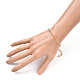 Brass Paperclip & Rolo Chain Bracelets X-BJEW-JB05321-4