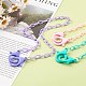 3Pcs 3 Colors Personalized ABS Plastic Cable Chain Necklaces NJEW-JN03484-04-6