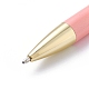 格納式ボールペンを回します  アクリル模造真珠フラワーブラックインクボールペン  スタイリッシュな事務用品  ピンク  13.1x0.95cm AJEW-K026-05D-2