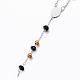 304 Edelstahl Rosenkranz Perlenketten für Ostern NJEW-H461-01-2
