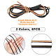 SUPERFINDINGS 4pcs Leather Boot Laces Totally 8.92inch Genuine Leather Shoe Laces Cowhide Leather Cord Shoelaces 2 Colors Shoestrings Cord for Shoe Repair Handmade Crafts FIND-FH0005-35-2