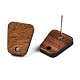 Fornituras de aretes de madera de nogal MAK-N032-017-3