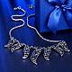 Fashion Women Jewelry Zinc Alloy Glass Rhinestone Bib Statement Necklaces NJEW-BB15208-7