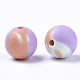 Perles de silicone écologiques de qualité alimentaire tricolores SIL-T056-02A-04-2