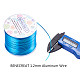 BENECREAT 17 Gauge(1.2mm) Aluminum Wire 380FT(116m) Anodized Jewelry Craft Making Beading Floral Colored Aluminum Craft Wire - DeepSkyBlue AW-BC0001-1.2mm-07-6