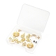 SUPERFINDINGS 16Pcs 8 Style Brass Micro Pave Cubic Zirconia Charms ZIRC-FH0001-10-3