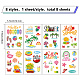 8 Sheets 8 Styles Summer Theme PVC Waterproof Wall Stickers DIY-WH0345-110-2