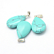 Teardrop Natural & Synthetic Mixed Stone Pendants G-Q368-M-3