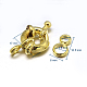Brass Spring Ring Clasps KK-L082E-01-4