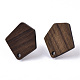 Fornituras de aretes de madera de nogal MAK-N033-002-2