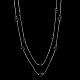Trendy facettiert Würfel Glas zwei geschichteten Halsketten NJEW-BB15057-B-2