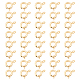 DICOSMETIC 40Pcs Spring Ring Clasp Brass Spring Clasps with 1.5mm Loop 24K Gold Plated Close Ring Jewelry Connectors for Necklace Bracelets Making Handicrafts KK-DC0001-72-1