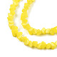 Chapelets de perles en verre opaque de couleur unie GLAA-N052-01-A05-3