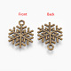Tibetan Style Alloy Snowflake Pendants TIBEP-A8204-AB-NR-1