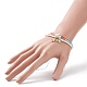 Set di braccialetti elastici con perline di semi di vetro e perle naturali in stile 4 pz BJEW-JB08893-3