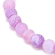 Bracelet extensible en perles rondes en agate patinée naturelle (teinte) BJEW-JB08363-01-5
