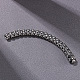 Bracciale da uomo con catena a maglie con teschio in acciaio al titanio WG89926-01-4