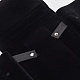 折りたたみ可能なベルベットジュエリー旅行ロールバッグ  ポータブル収納ケース  ダンボールで  ネックレスディスプレイ用  ブラック  60x41x1.3cm TP-L005-04-4