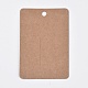 厚紙ヘアクリップ表示カード  長方形  砂茶色  8.8x6x0.04cm  穴：0.6のCM CDIS-WH0007-02-2