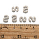 304 Stainless Steel Letter Charms STAS-O072-S-2
