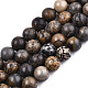Chapelets de perles de jaspe dendritique naturelle G-S186-8mm-1