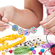 Superfindings 14 pièces 7 couleurs ab couleur transparent craquelé acrylique perles rondes OACR-FH0001-049-6