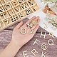 Puzzles d'alphabet et de marques en bois inachevés WOOD-WH0314-112-5