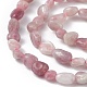 Perles de tourmaline fleurs de prunier naturel brins G-B039-01B-3