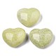 Piedra natural del amor del corazón del jaspe amarillo mostaza G-N0326-56H-1