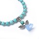 Dyed Synthetic Turquoise Beads Stretch Bracelets BJEW-JB04222-03-3
