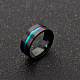 316l外科用ステンレス鋼ワイドバンドフィンガー指輪  ガンメタ色  usサイズ12 1/4(21.5mm) RJEW-T005-12-02-4
