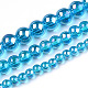 Chapelets de perles en verre transparent électrolytique GLAA-T032-T4mm-AB06-4