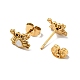 Enamel Crab Stud Earrings with 316 Surgical Stainless Steel Pins EJEW-A081-01G-3