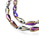 Electroplate Glass Beads Strands X-EGLA-L015-FP-A02-2