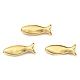 真鍮ビーズ  長持ちメッキ  鉛フリー＆カドミウムフリー  魚  18KGP本金メッキ  15.5x5.8x3.5mm  穴：0.9mm KK-K341-07G-1