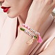 5 pz 5 colori parola amore perline braccialetti elastici impostati per le donne della ragazza BJEW-SZ0001-97-4