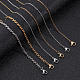 Unicraftale Vakuumbeschichtung 304 Halskette aus Edelstahl MAK-UN0001-12-5