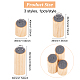 Fingerinspire 3 soporte organizador de exhibición de anillos de madera maciza con terciopelo gris RDIS-WH0011-13B-2